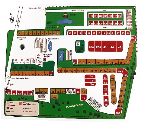 Print Kemah RV Resort Park Map